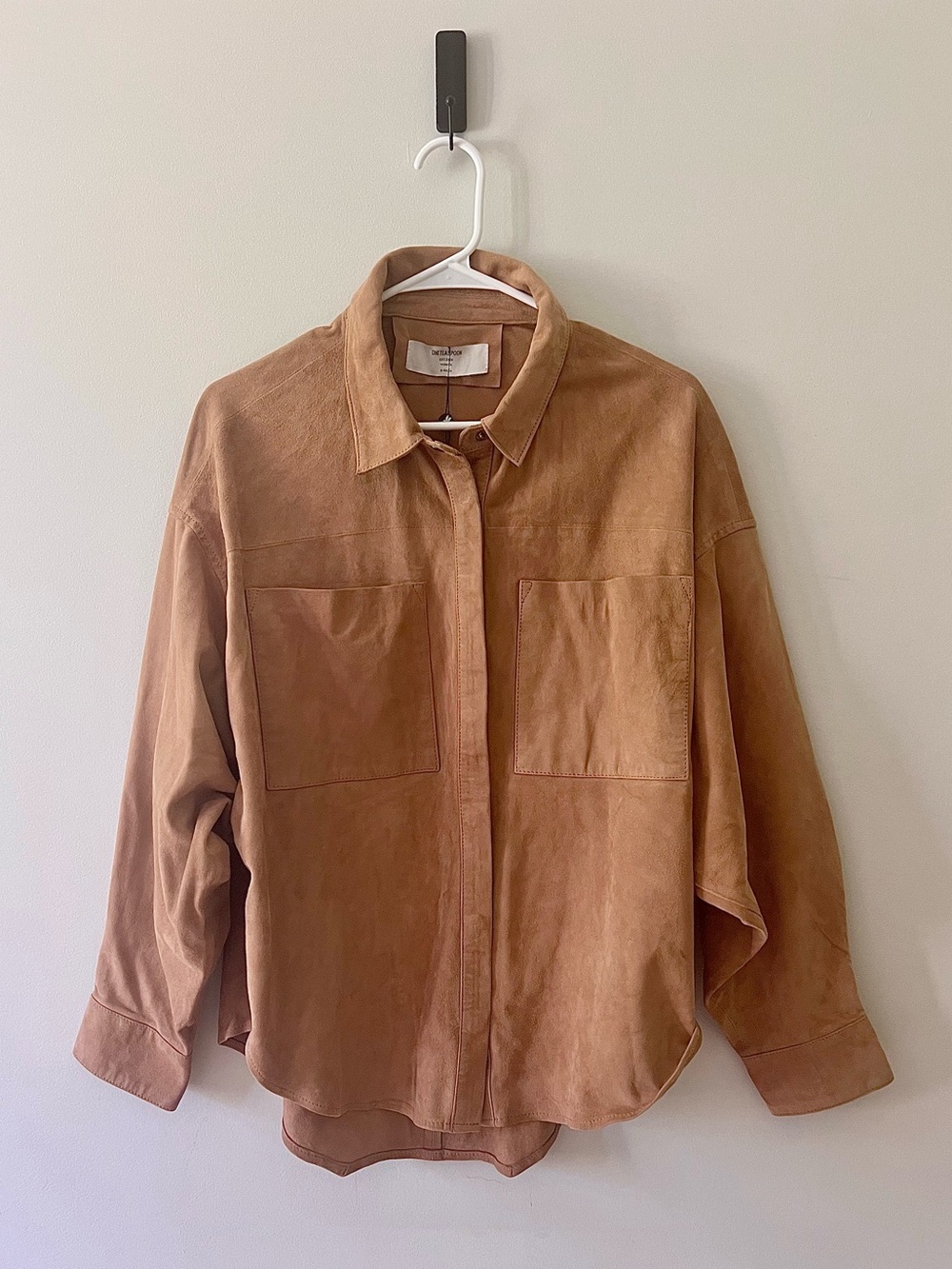 One Teaspoon Suede Daria Shacket Shirt Jacket Tan XS ⭐️ NWT